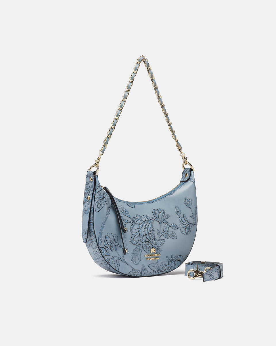 HOBO BAG Light blue  - Shoulder Bags - Women's Bags - Bags - Cuoieria Fiorentina