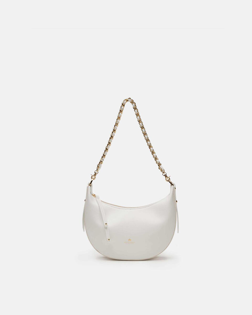 Eva small hobo Bianco  - Borse A Spalla - Borse Donna - Borse - Cuoieria Fiorentina