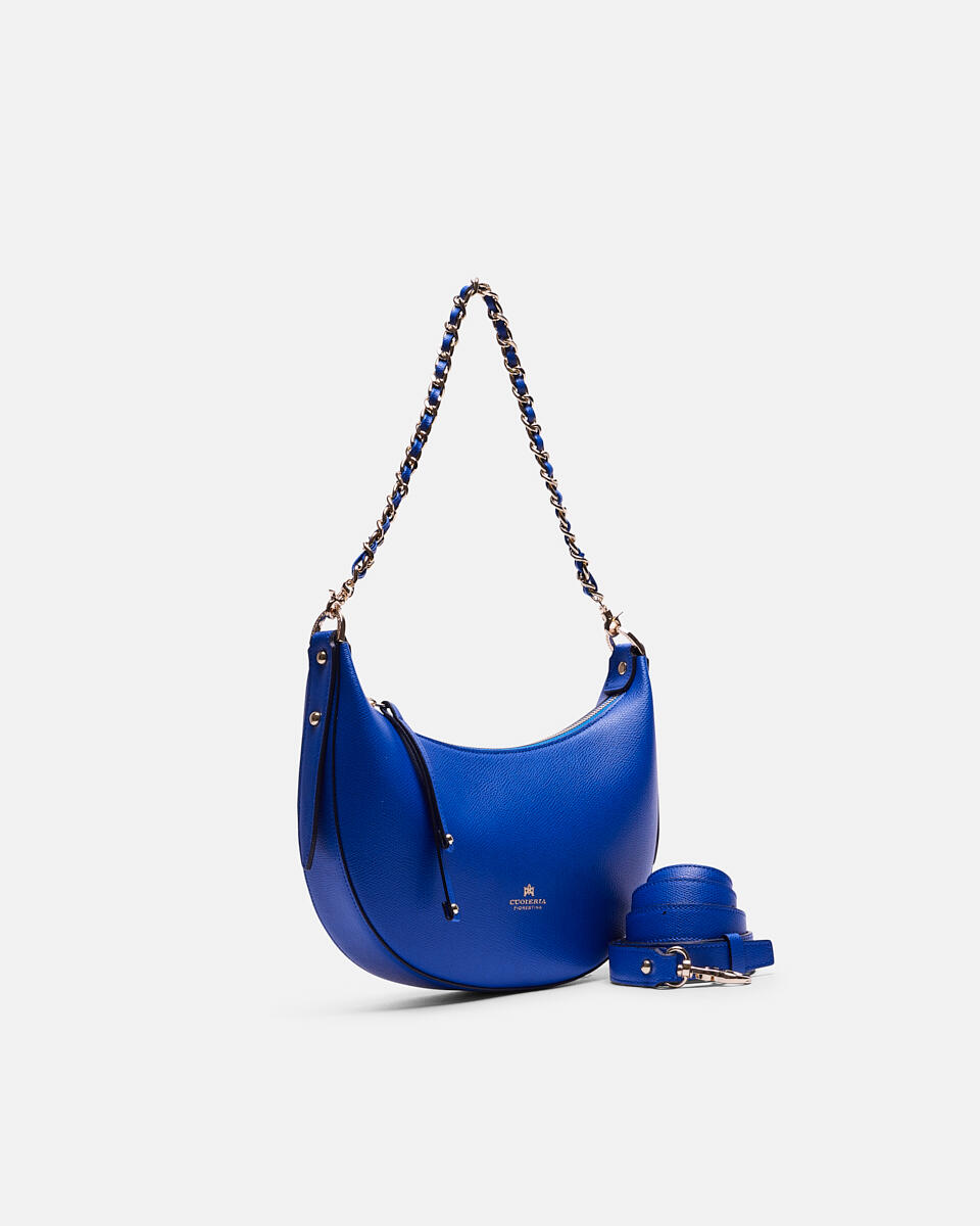Eva small hobo Bluette  - Borse A Spalla - Borse Donna - Borse - Cuoieria Fiorentina