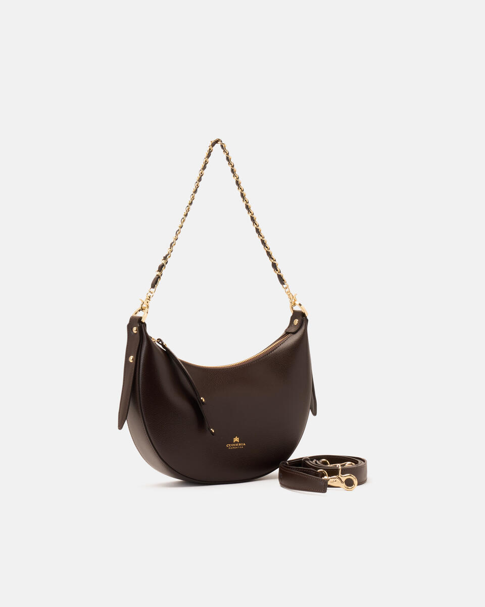 Eva small hobo Testa di moro  - Borse A Spalla - Borse Donna - Borse - Cuoieria Fiorentina