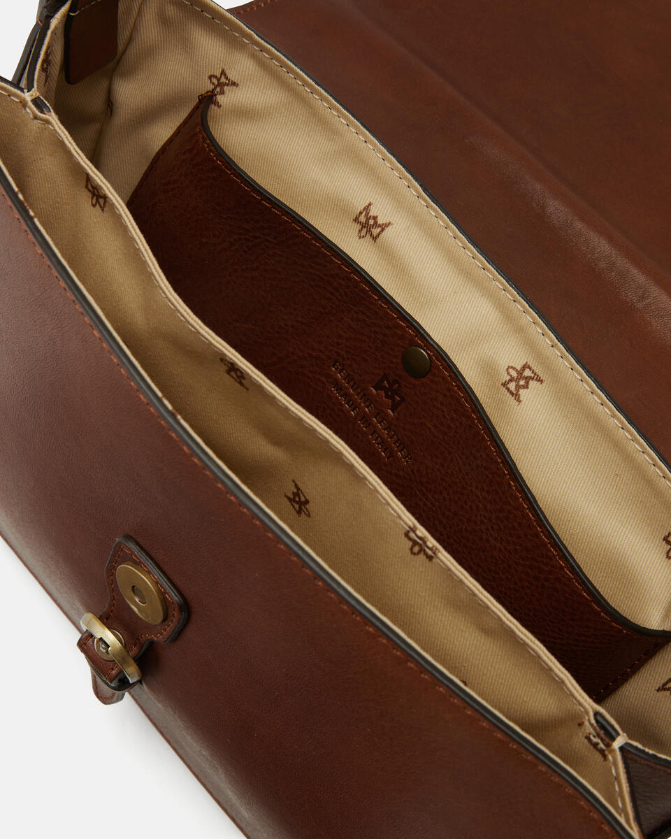 Eva Messenger Marrone  - Messenger - Borse Donna - Borse - Cuoieria Fiorentina
