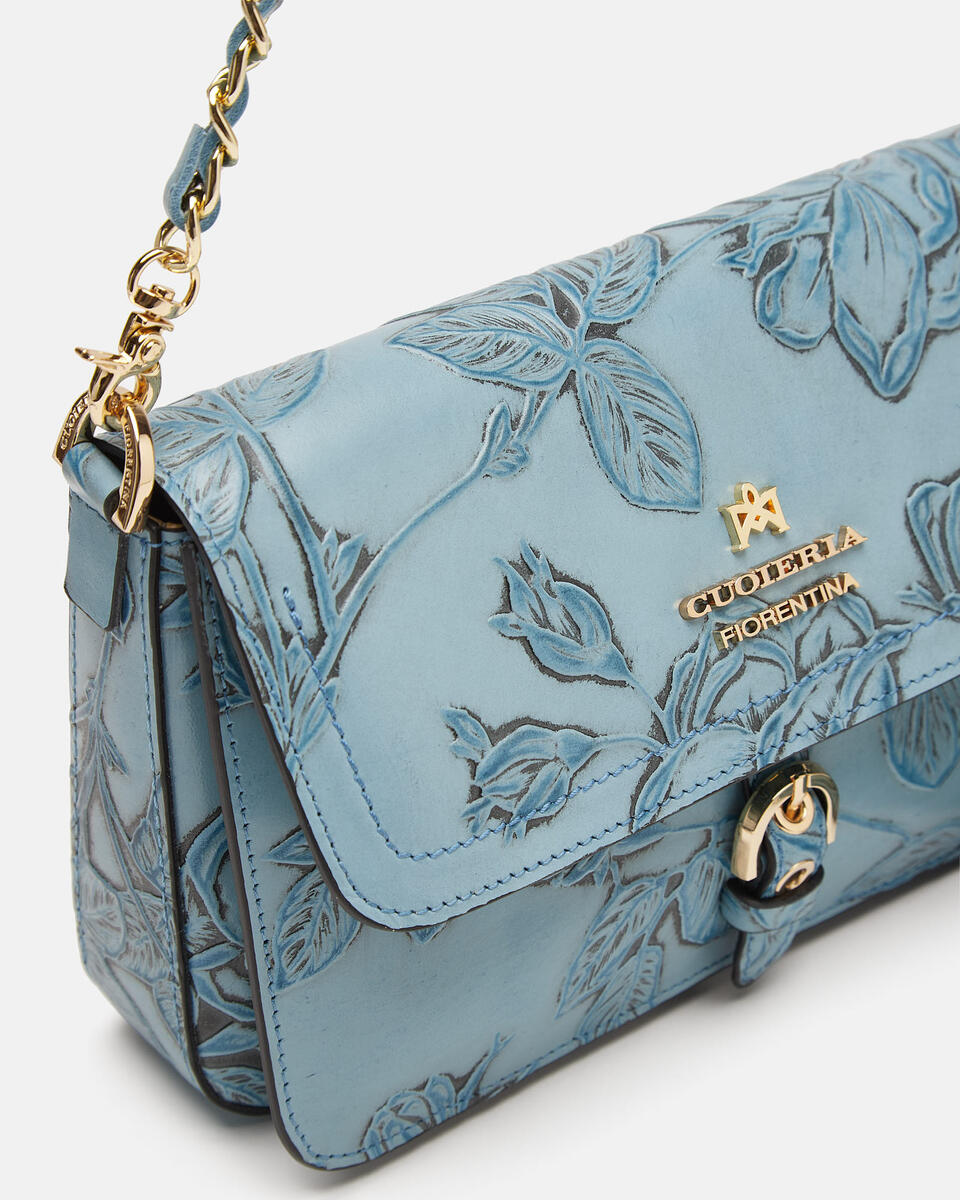 Mimì borsa a spalla Celeste  - Borse A Spalla - Borse Donna - Borse - Cuoieria Fiorentina