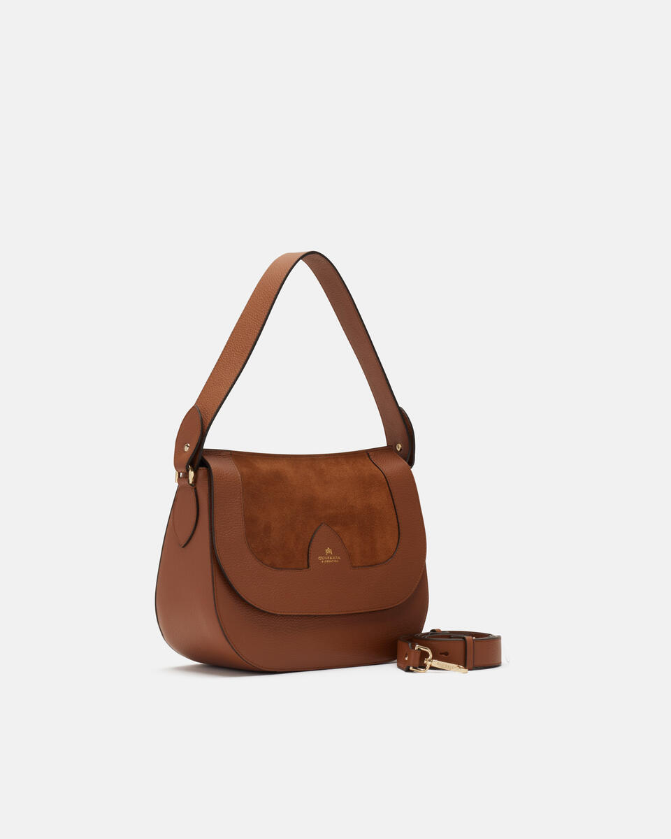 LARGE MESSENGER Caramel  - Shoulder Bags - Women's Bags - Bags - Cuoieria Fiorentina