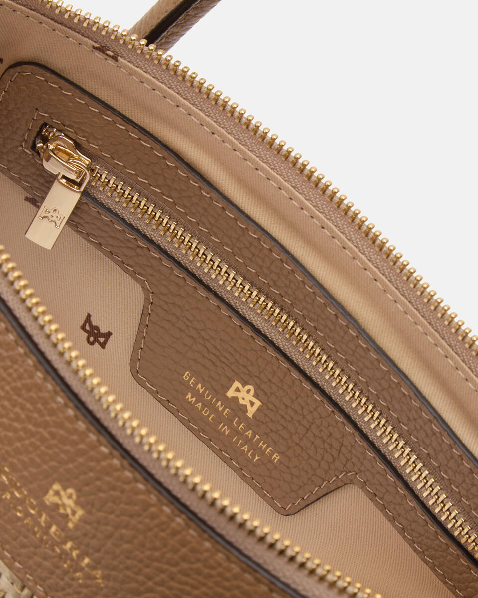 Holly small tote rafia e pelle Desert  - Tote Bag - Borse Donna - Borse - Cuoieria Fiorentina