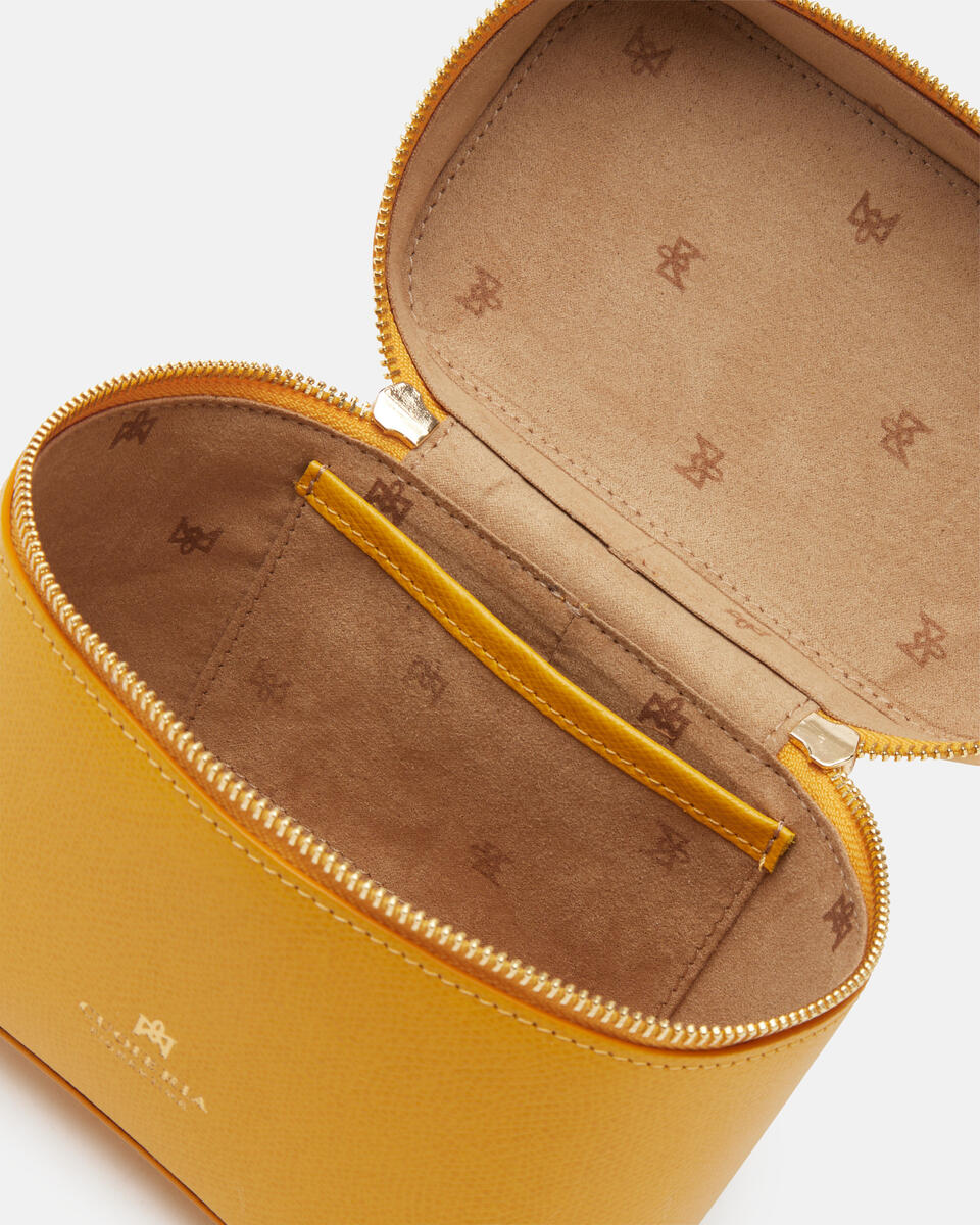 Small Beauty Case Giallo  - Accessori Da Viaggio - Borse Da Viaggio - Cuoieria Fiorentina