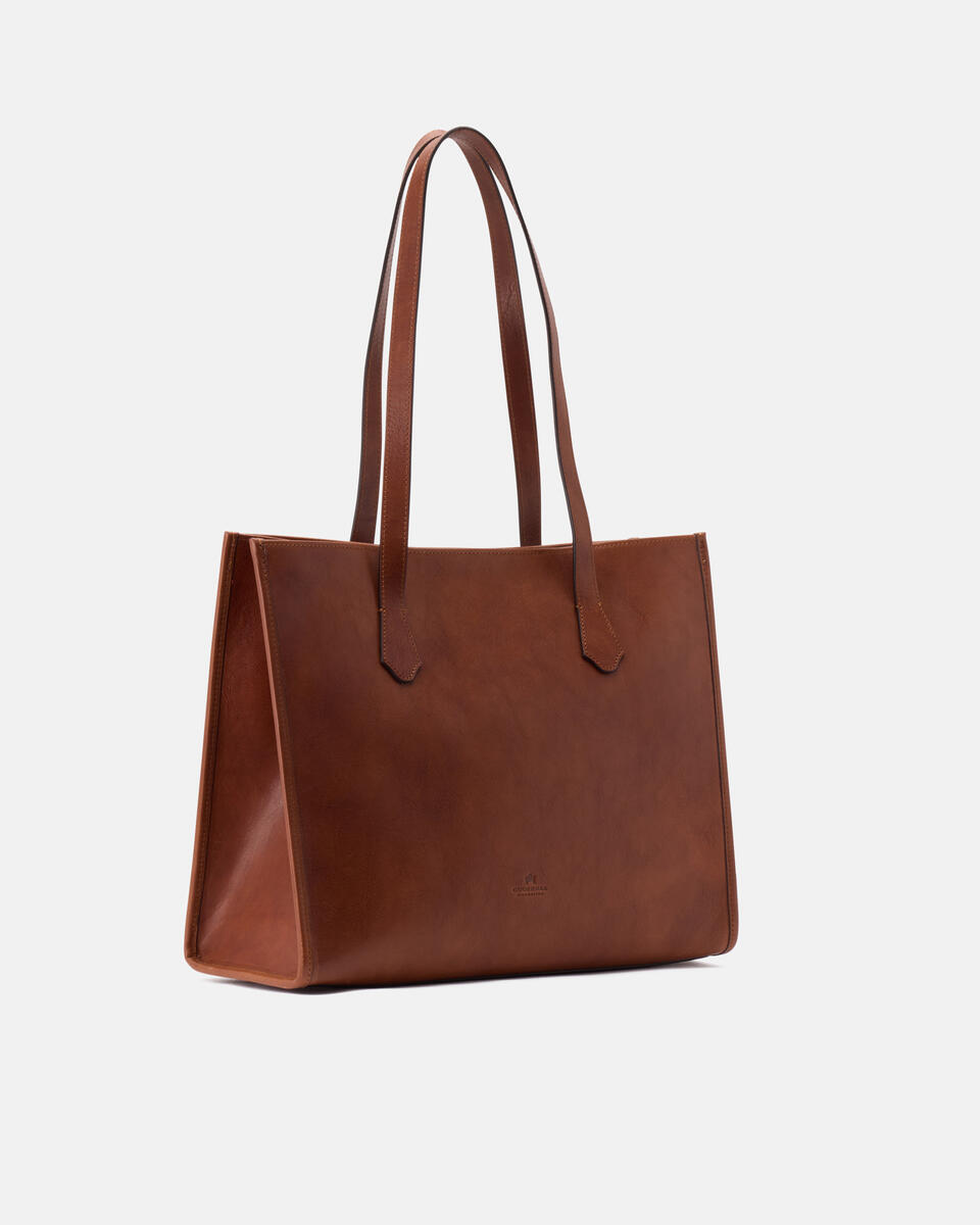 Dora shopping cuoio Marrone  - Shopping - Borse Donna - Borse - Cuoieria Fiorentina