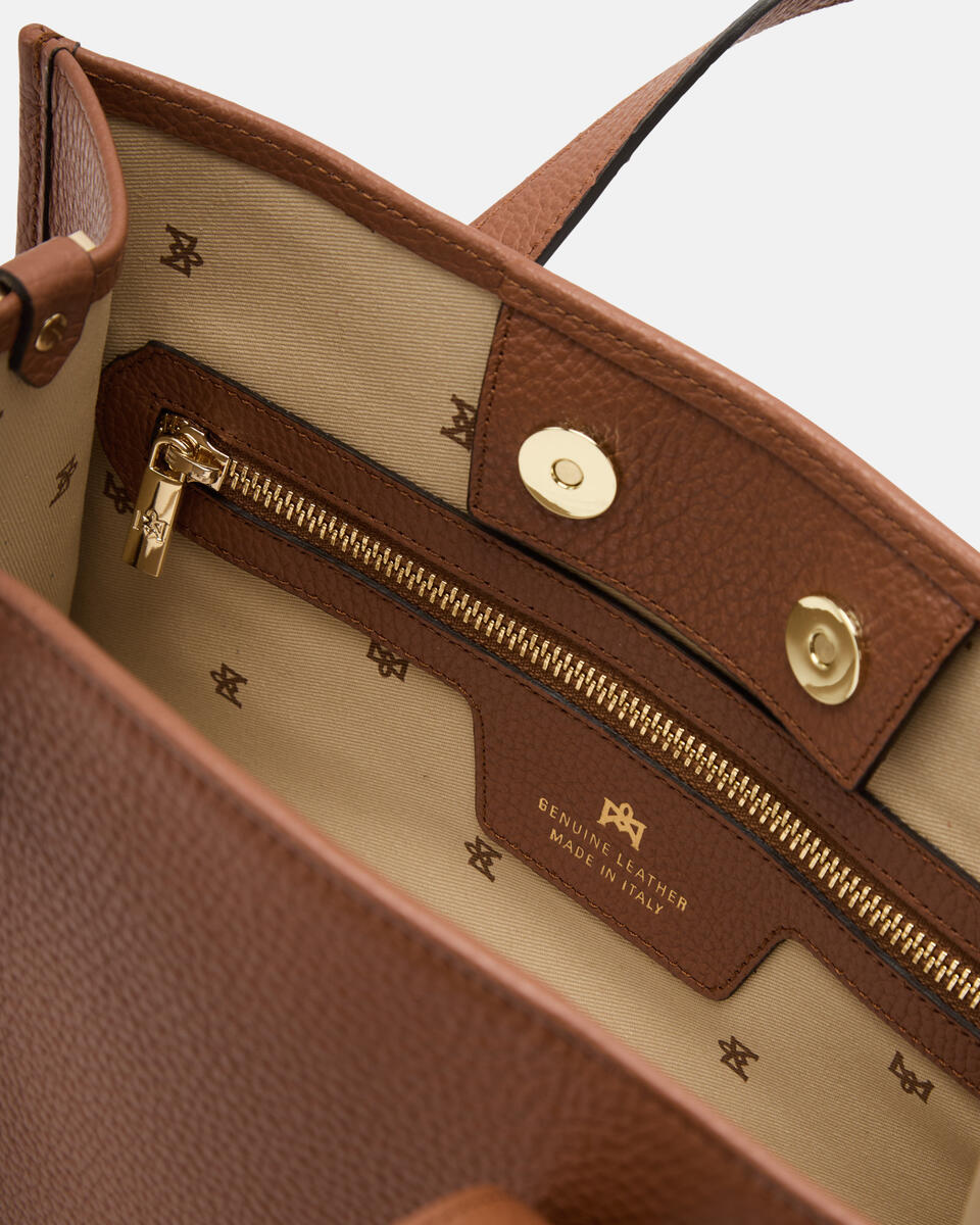 Dora Medium tote dollaro Caramel  - Tote Bag - Borse Donna - Borse - Cuoieria Fiorentina