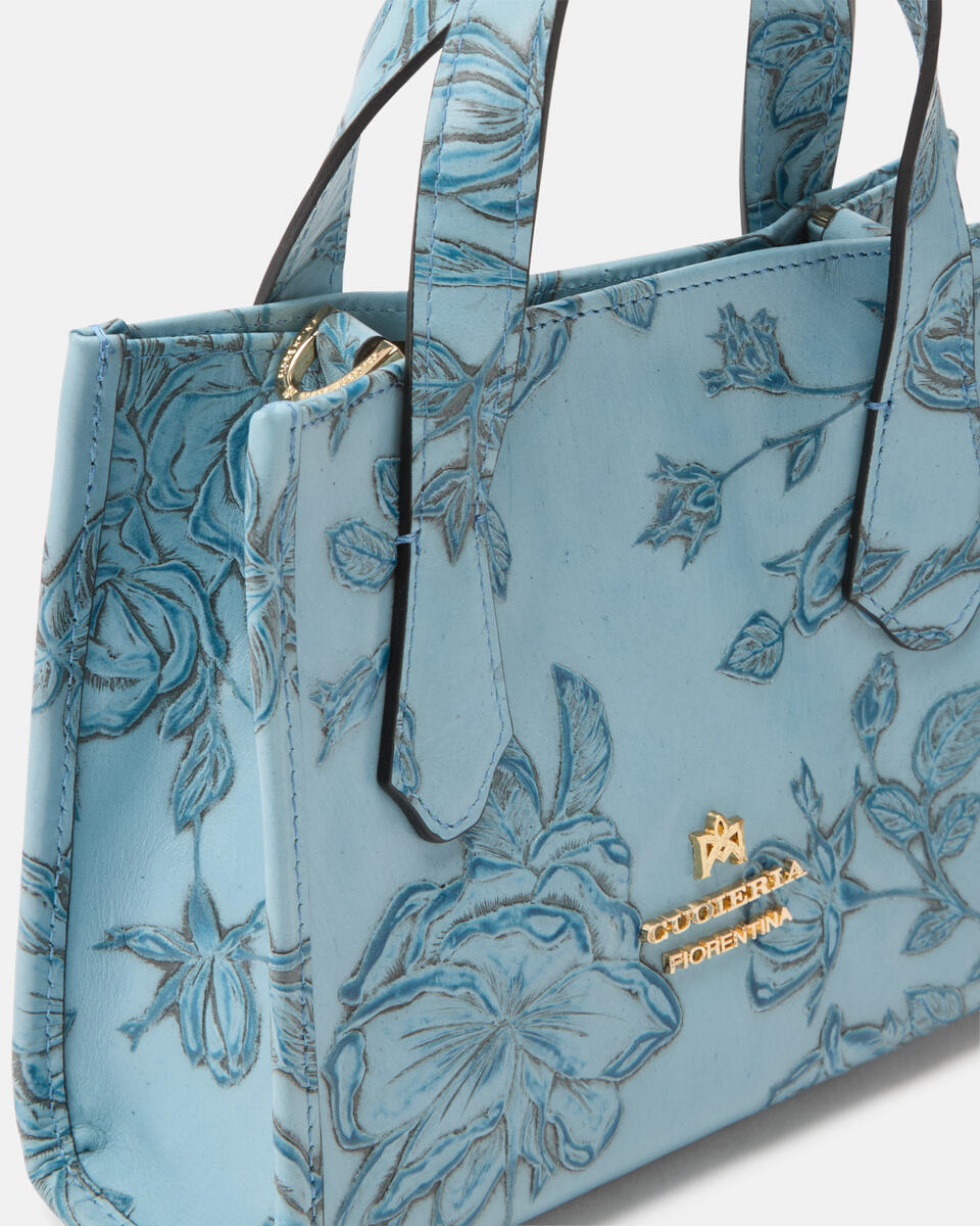Dora small tote mimì Celeste  - Tote Bag - Borse Donna - Borse - Cuoieria Fiorentina