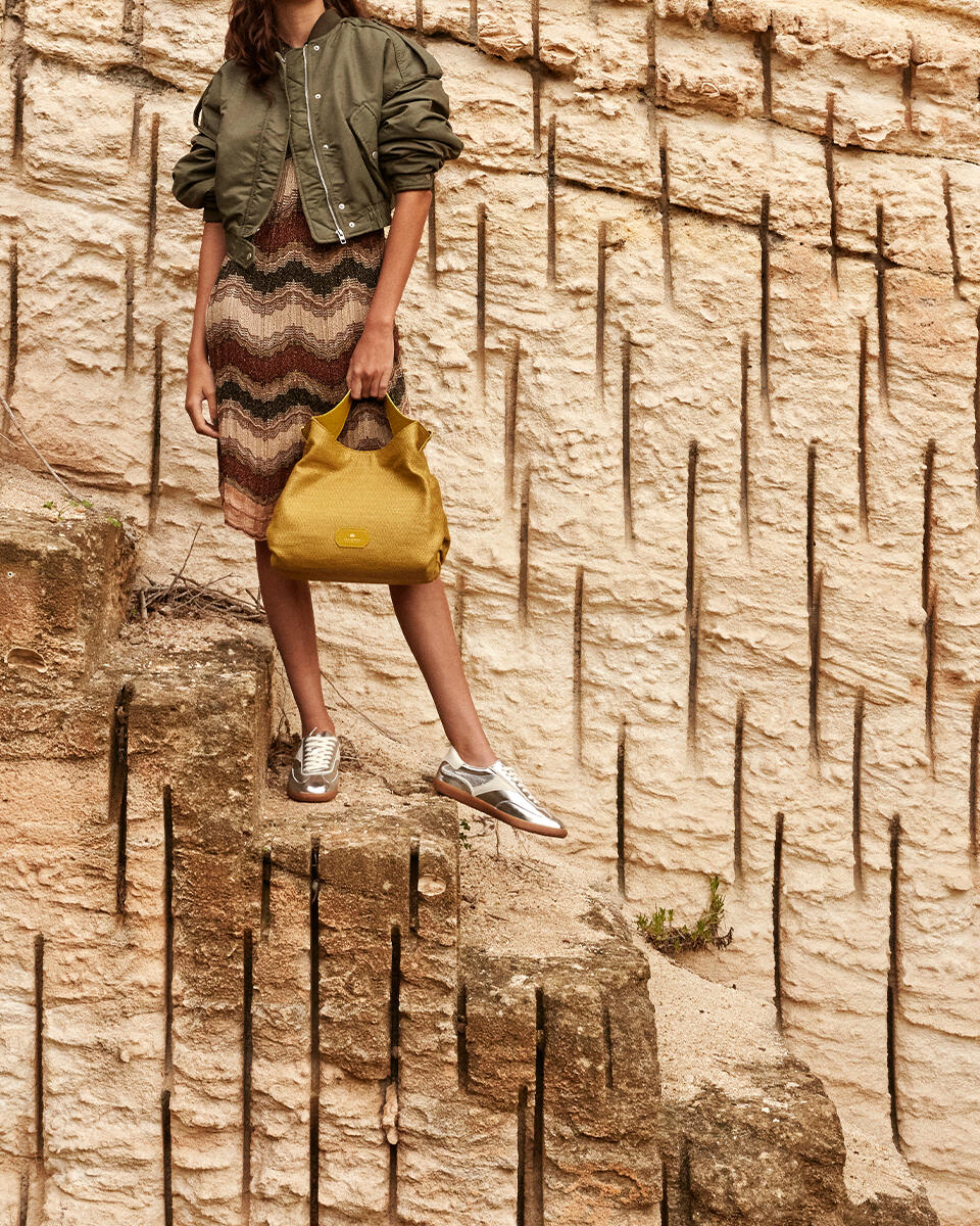 Gaia Tote Raffia Acid green  - Borse - Special Price - Cuoieria Fiorentina