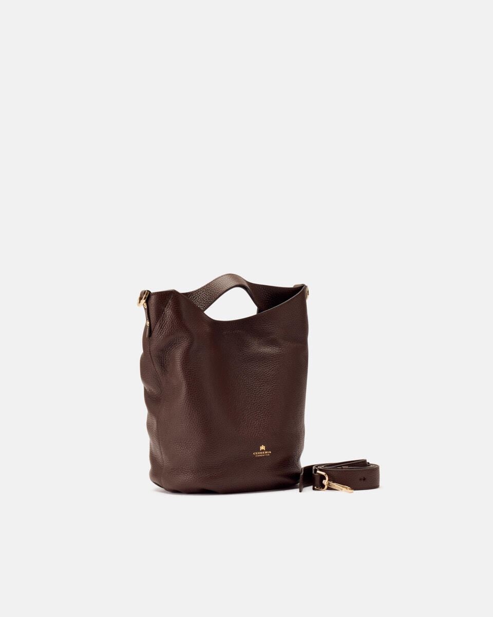 Gaia large bucket Cioccolato  - Borse - Special Price - Cuoieria Fiorentina