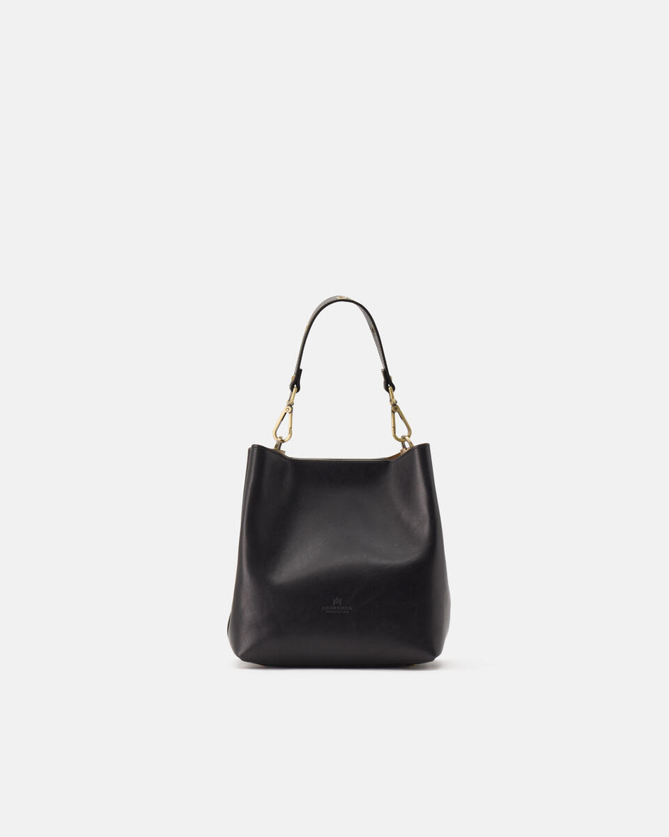 Eva small bucket Cuoio Nero  - Secchiello - Borse Donna - Borse - Cuoieria Fiorentina