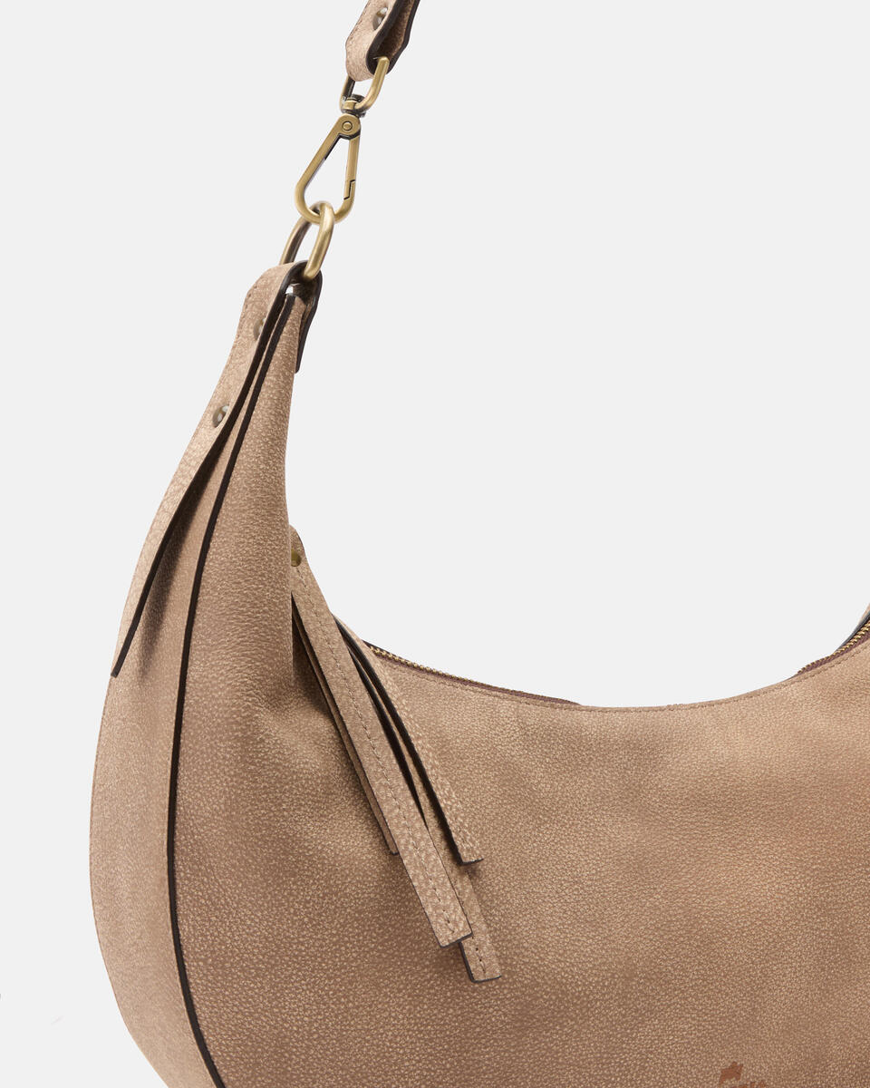Eva soft large hobo Nabuck Desert  - Borse A Spalla - Borse Donna - Borse - Cuoieria Fiorentina