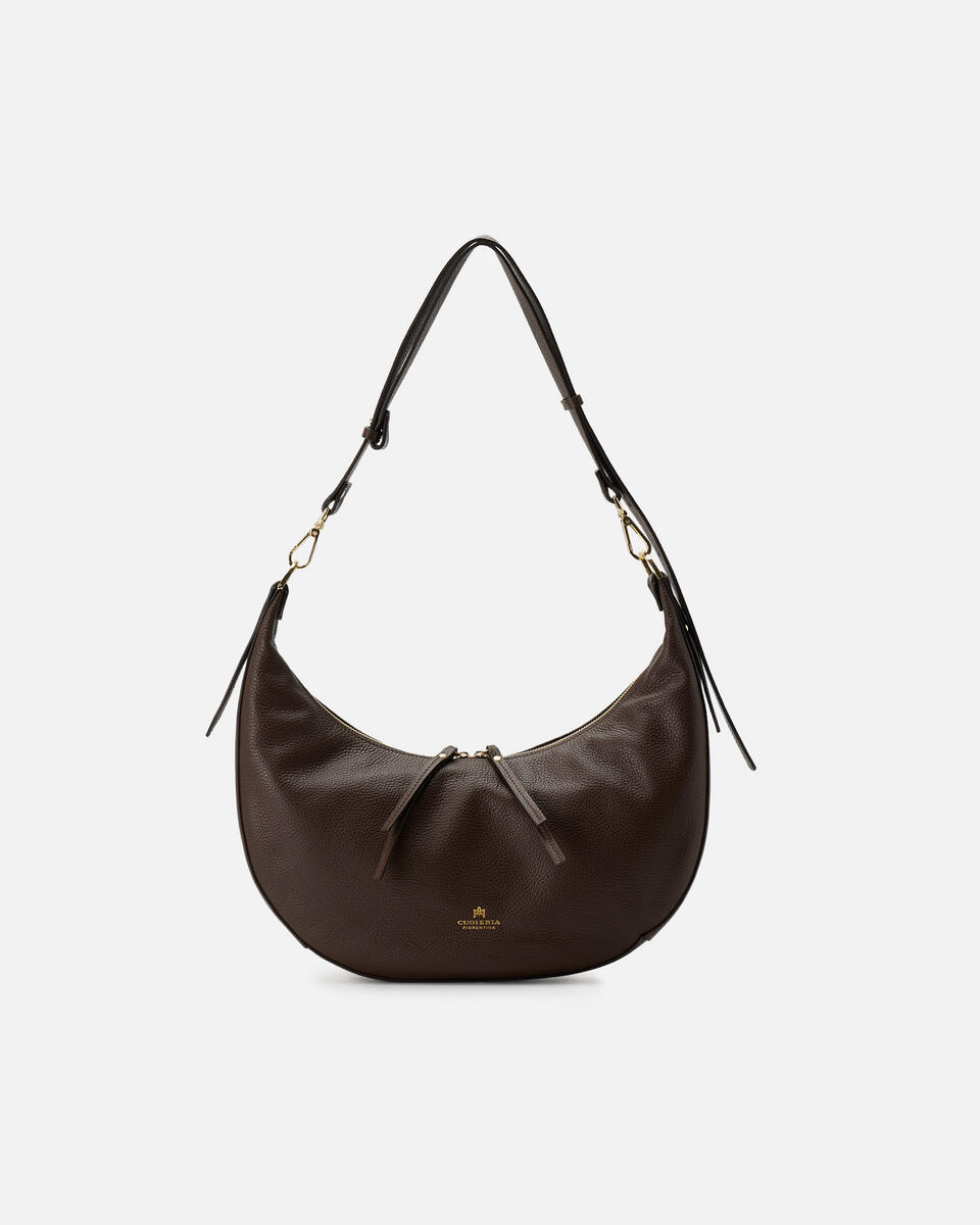 Eva soft large hobo Cioccolato  - Borse A Spalla - Borse Donna - Borse - Cuoieria Fiorentina