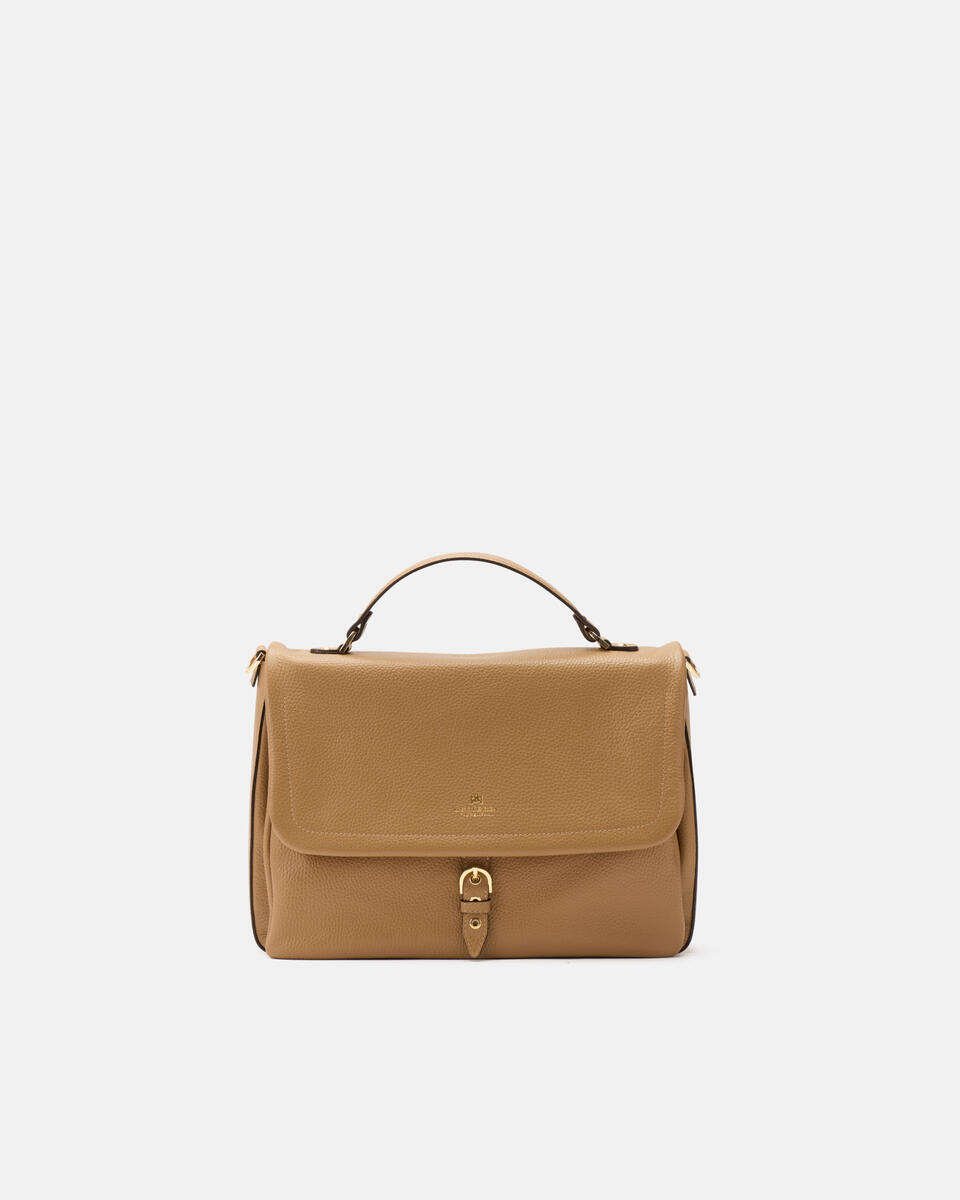 LARGE FLAP BAG Desert  - Messenger Bags - Women's Bags - Bags - Cuoieria Fiorentina