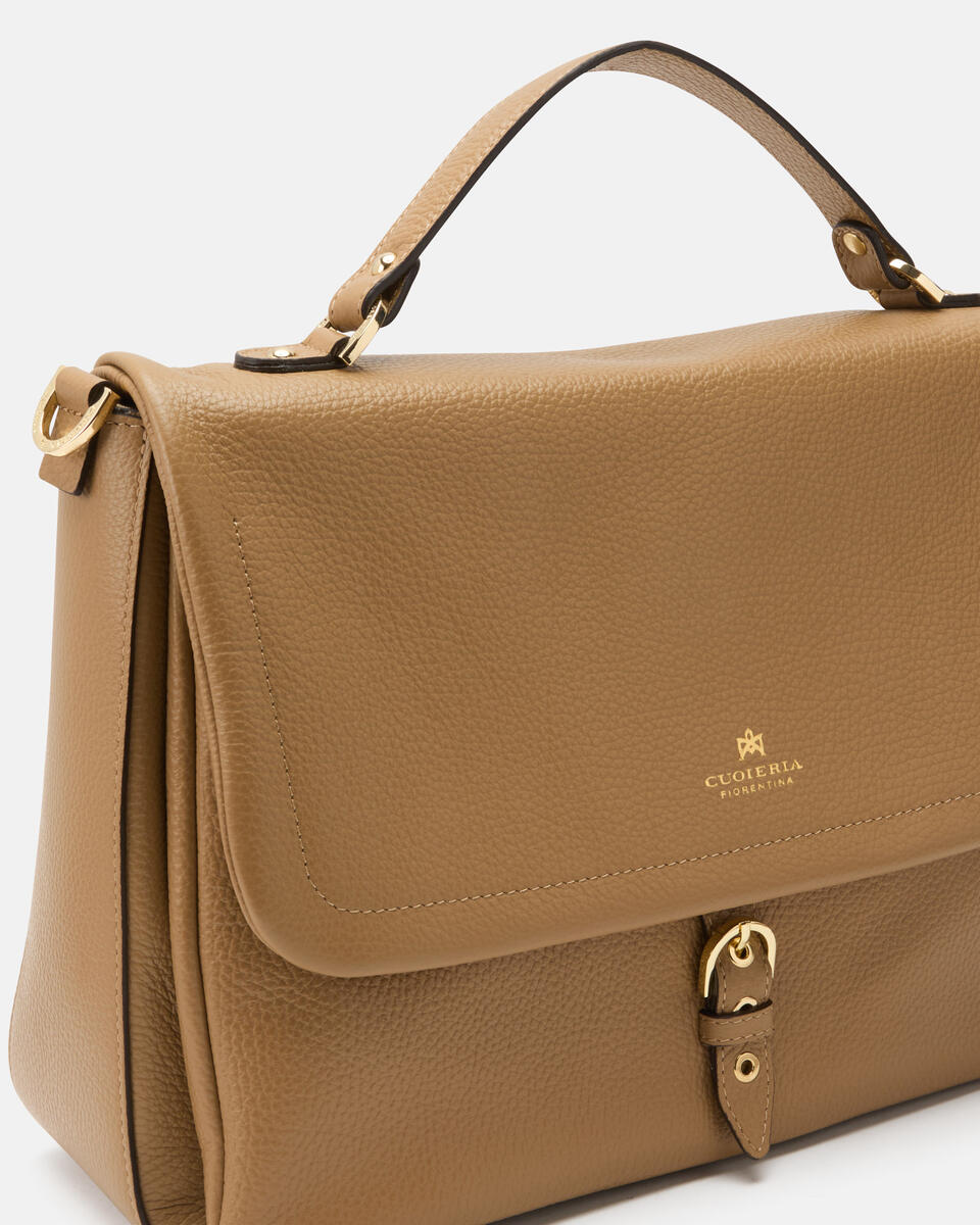 LARGE FLAP BAG Desert  - Messenger Bags - Women's Bags - Bags - Cuoieria Fiorentina