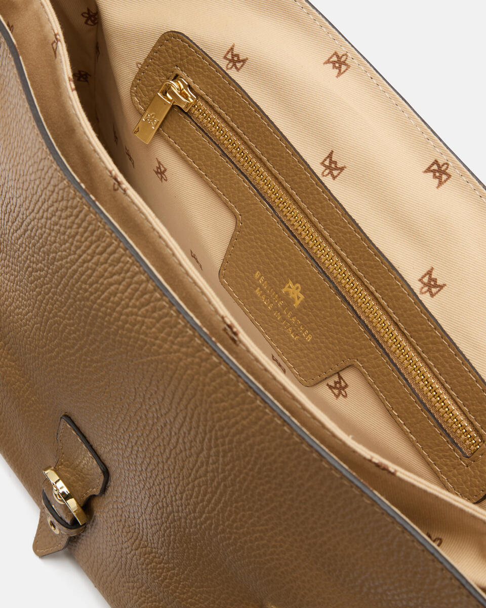 LARGE FLAP BAG Desert  - Messenger Bags - Women's Bags - Bags - Cuoieria Fiorentina