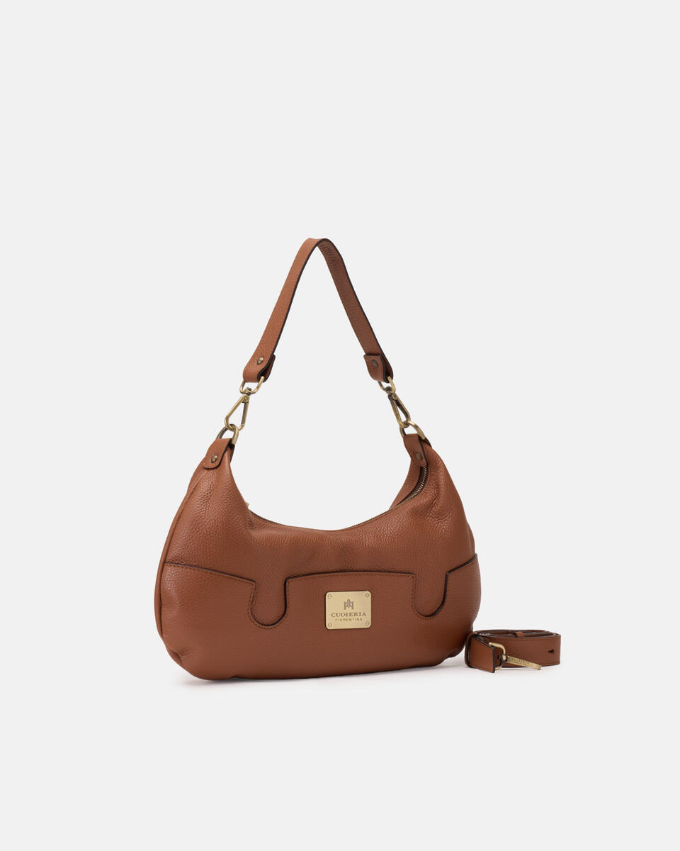 LARGE CROISSANT Caramel  - Shoulder Bags - Women's Bags - Bags - Cuoieria Fiorentina