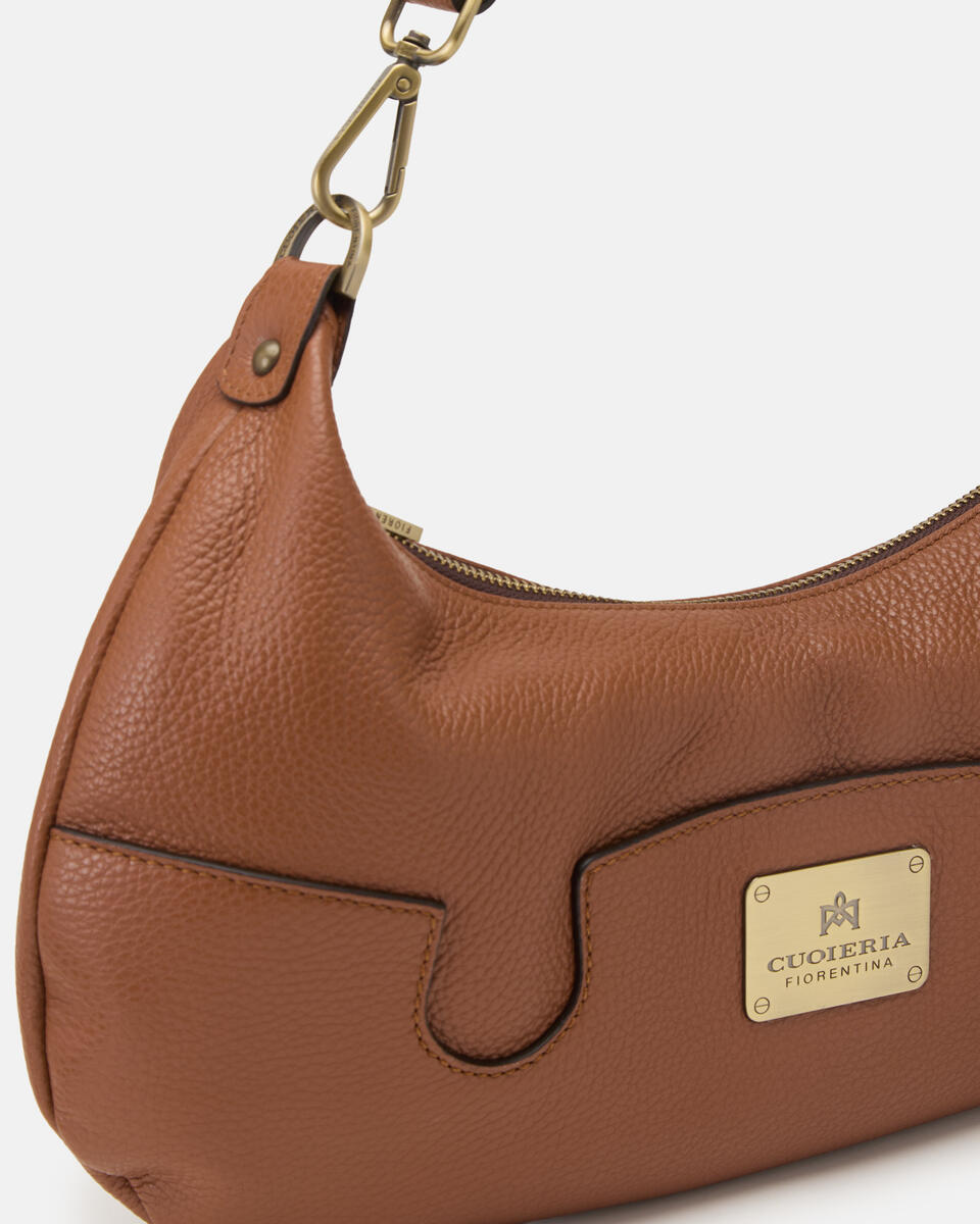 LARGE CROISSANT Caramel  - Shoulder Bags - Women's Bags - Bags - Cuoieria Fiorentina