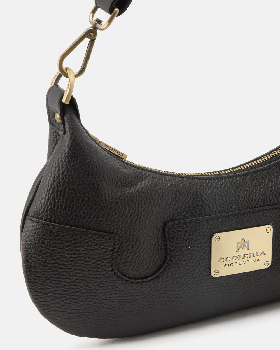 SMALL CROISSANT Black  - Shoulder Bags - Women's Bags - Bags - Cuoieria Fiorentina