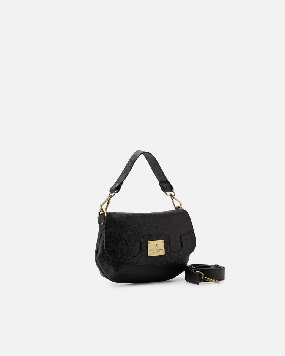 Bella selleria flap bag Nero  - Messenger - Borse Donna - Borse - Cuoieria Fiorentina