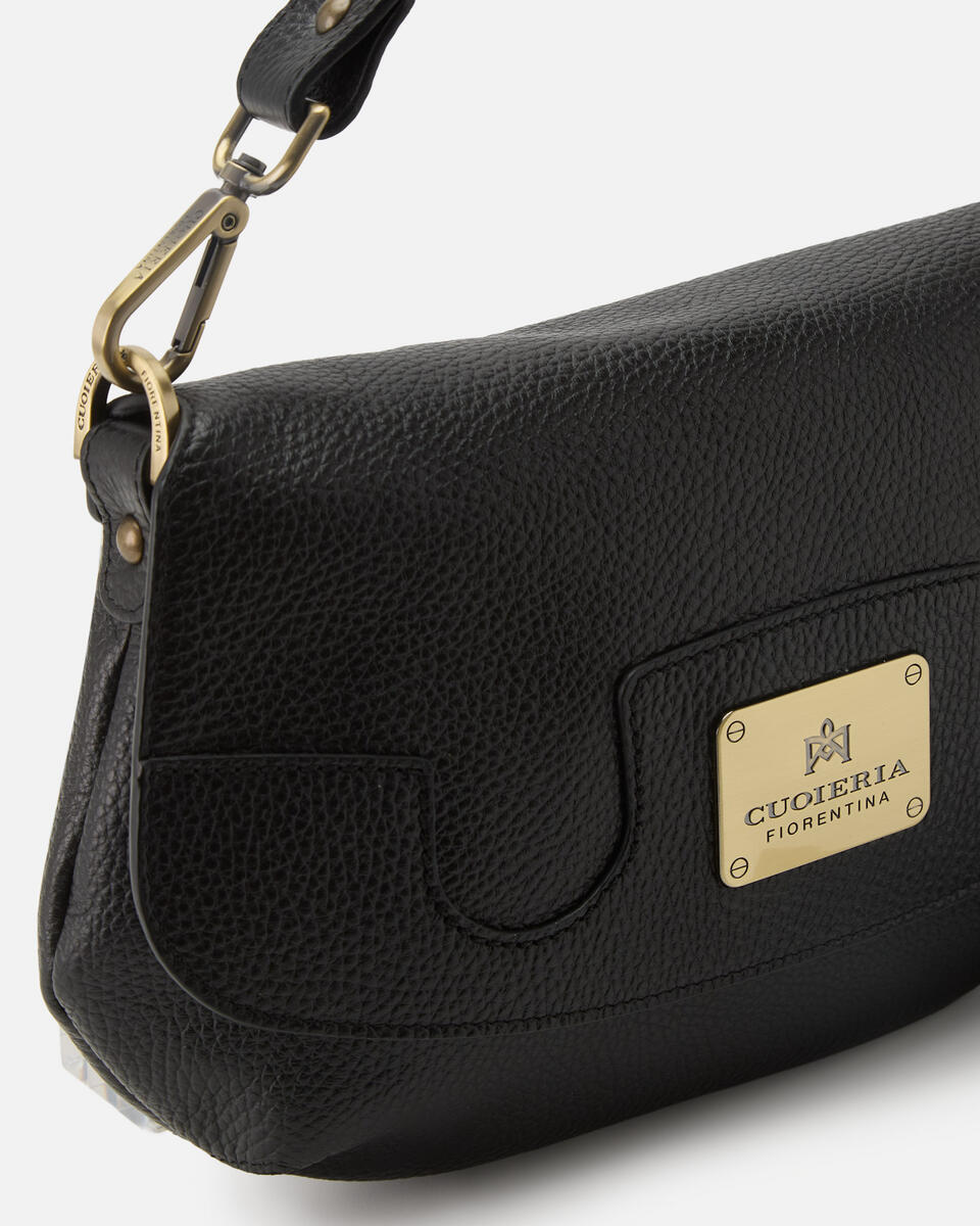 Bella selleria flap bag Nero  - Messenger - Borse Donna - Borse - Cuoieria Fiorentina