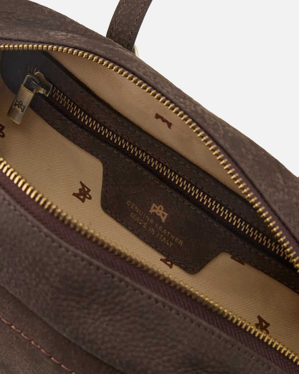 DUFFLE BAG Chocolate  - Shoulder Bags - Women's Bags - Bags - Cuoieria Fiorentina