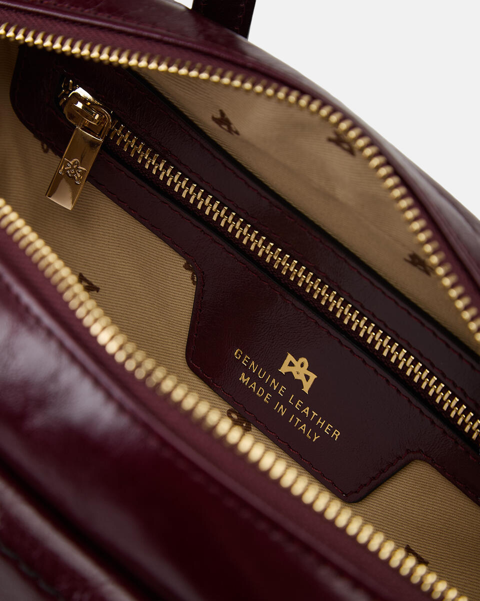 DUFFLE BAG Black cherry  - Shoulder Bags - Women's Bags - Bags - Cuoieria Fiorentina