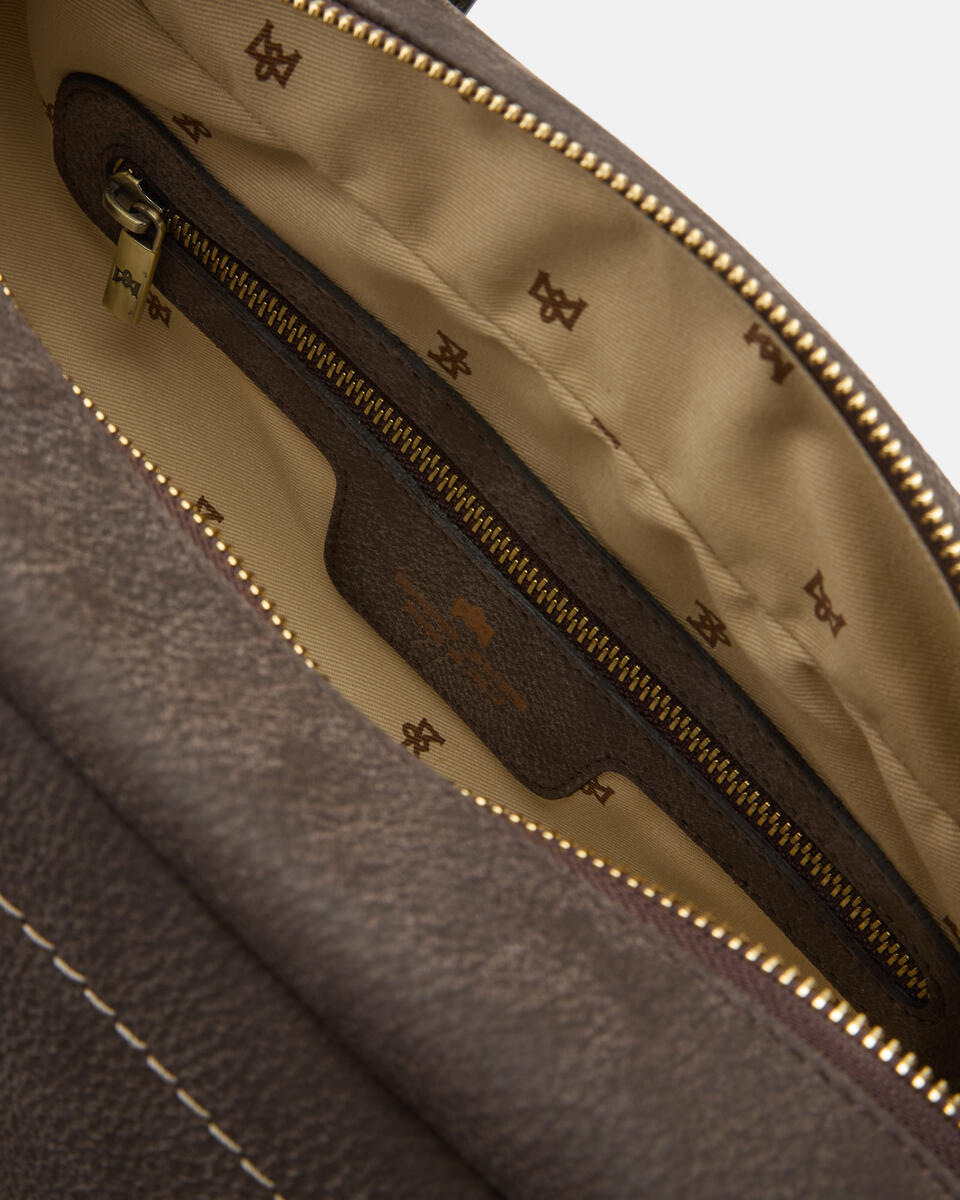 Eva soft large duffle Cioccolato  - Borse A Spalla - Borse Donna - Borse - Cuoieria Fiorentina