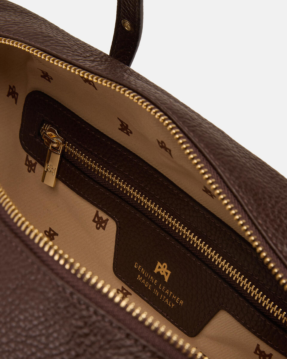 LARGE DUFFLE BAG Chocolate  - Shoulder Bags - Women's Bags - Bags - Cuoieria Fiorentina
