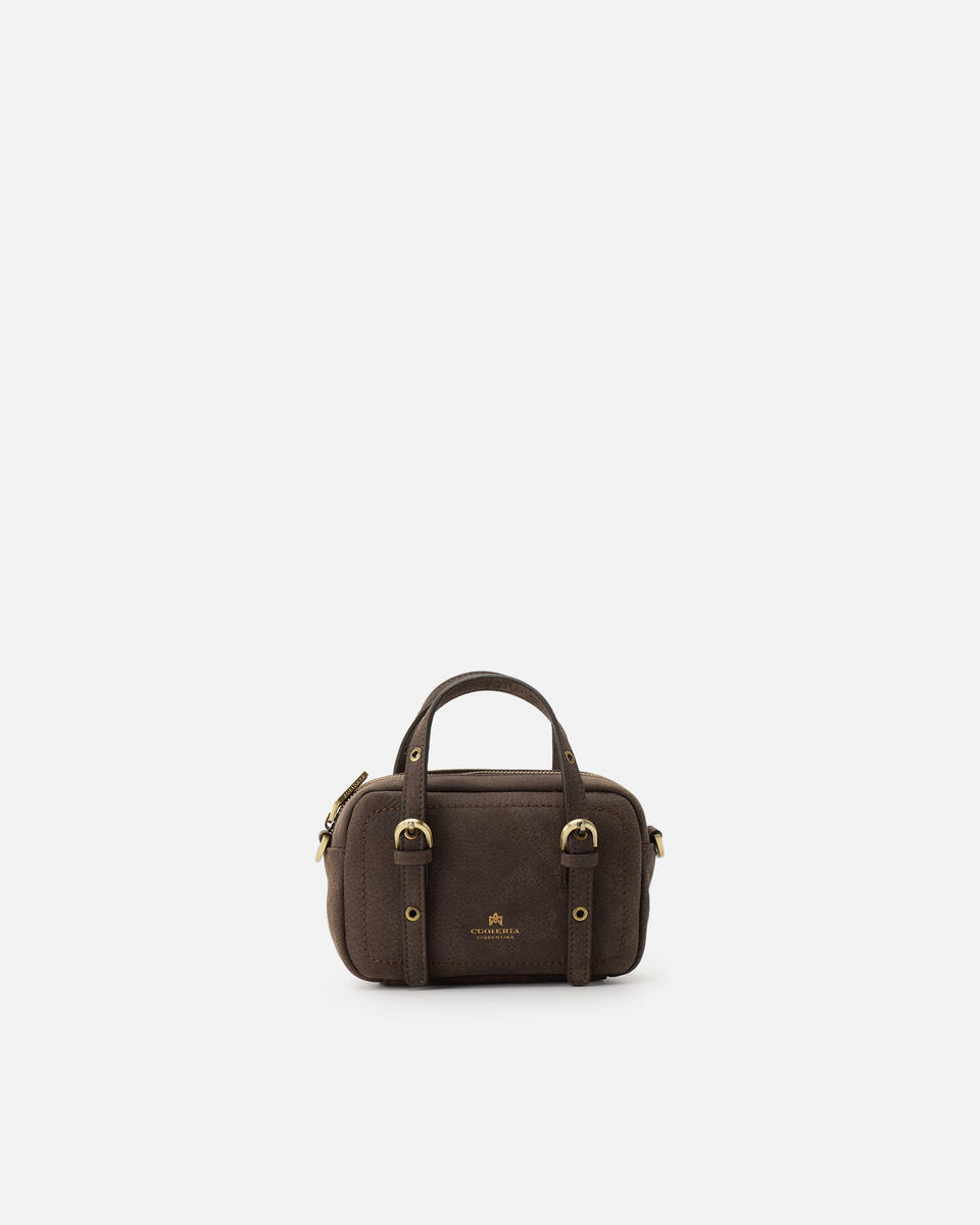 Eva soft mini duffle Cioccolato  - Mini Bag - Borse Donna - Borse - Cuoieria Fiorentina