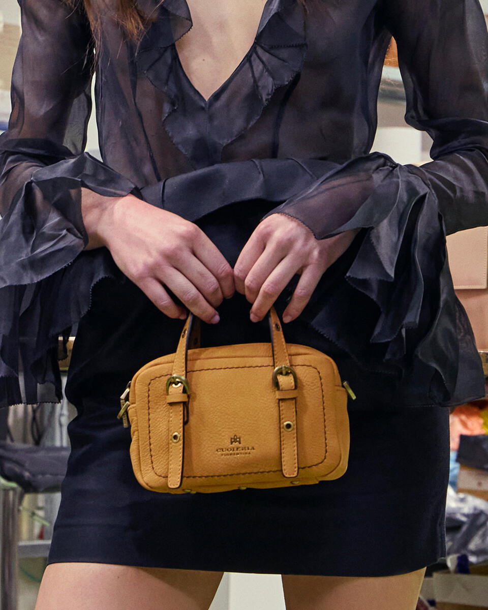 Eva soft mini duffle Curry  - Mini Bag - Borse Donna - Borse - Cuoieria Fiorentina