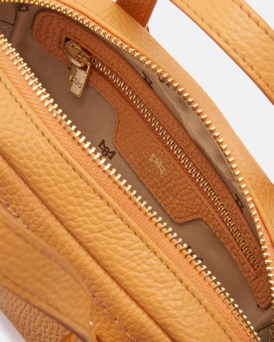 Eva soft mini duffle Apricot  - Mini Bag - Borse Donna - Borse - Cuoieria Fiorentina