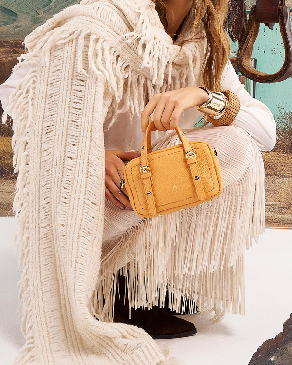 Eva soft mini duffle Apricot  - Mini Bag - Borse Donna - Borse - Cuoieria Fiorentina