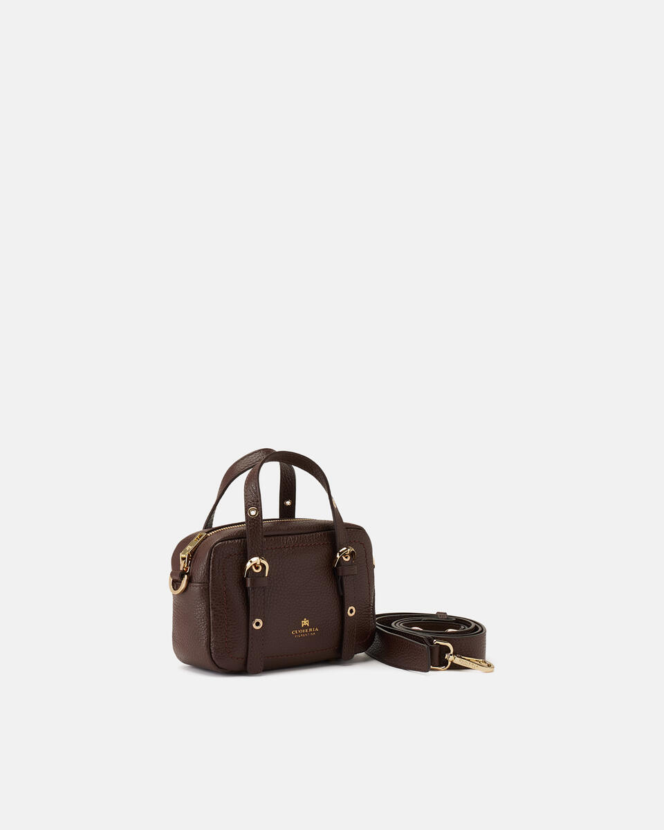 Eva soft mini duffle Cioccolato  - Mini Bag - Borse Donna - Borse - Cuoieria Fiorentina