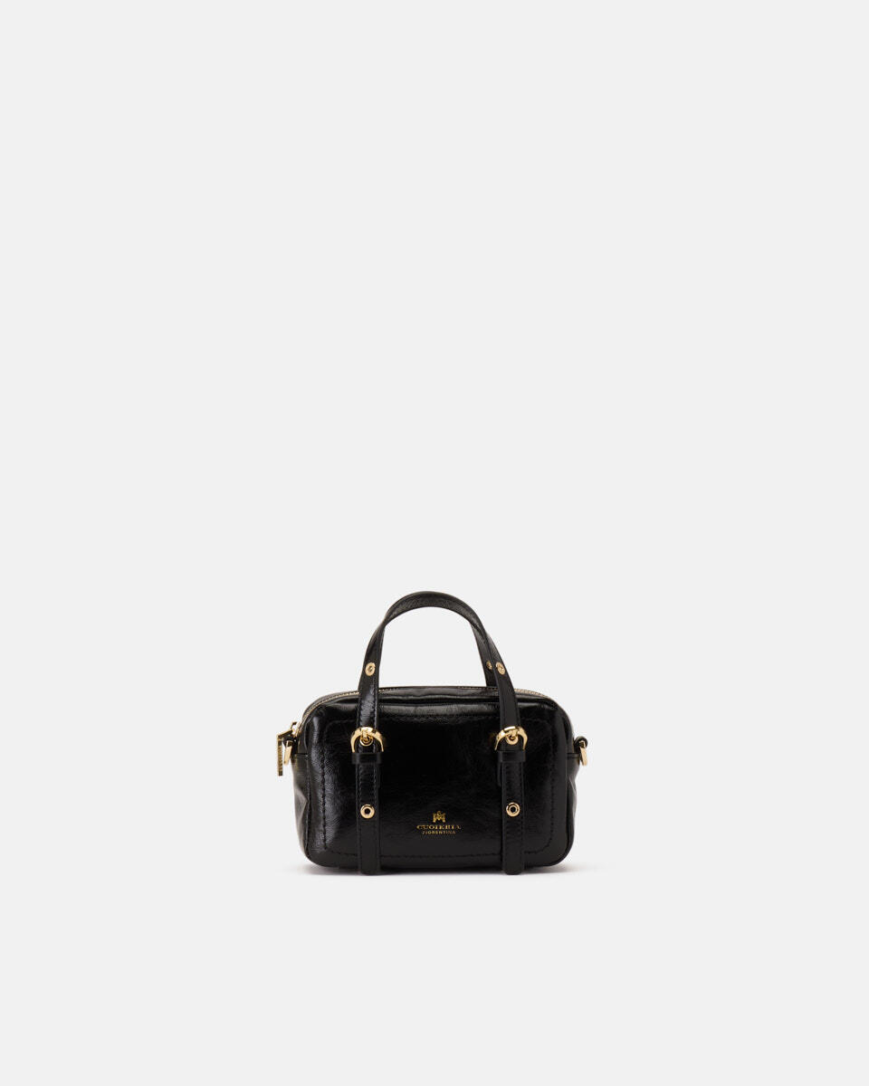 Eva soft mini duffle Vintage Nero  - Tote Bag - Borse Donna - Borse - Cuoieria Fiorentina
