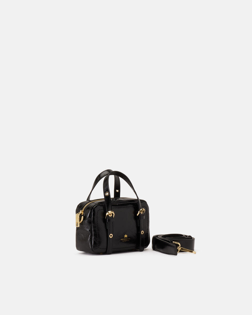 Eva soft mini duffle Vintage Nero  - Tote Bag - Borse Donna - Borse - Cuoieria Fiorentina