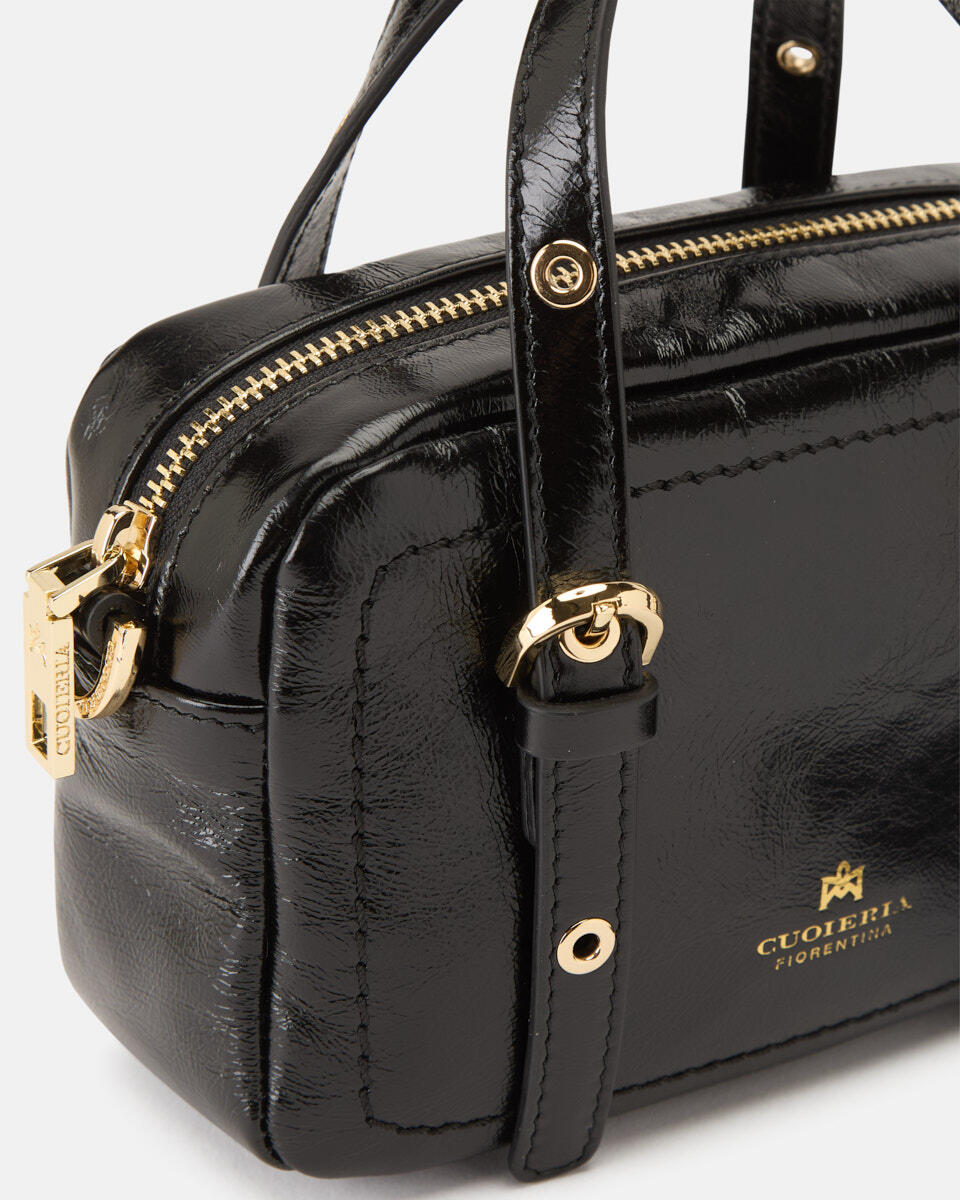 Eva soft mini duffle Vintage Nero  - Tote Bag - Borse Donna - Borse - Cuoieria Fiorentina