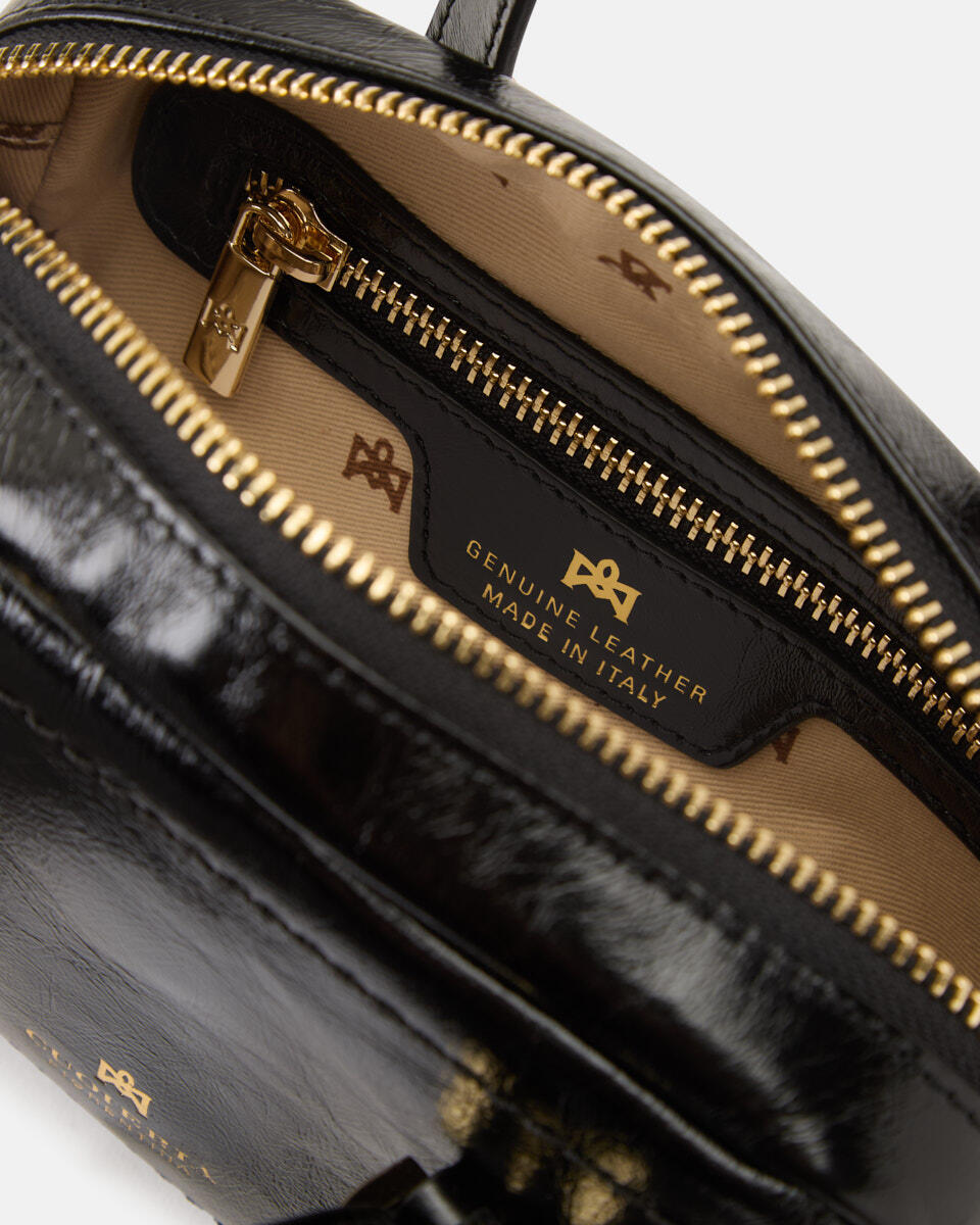 Eva soft mini duffle Vintage Nero  - Tote Bag - Borse Donna - Borse - Cuoieria Fiorentina