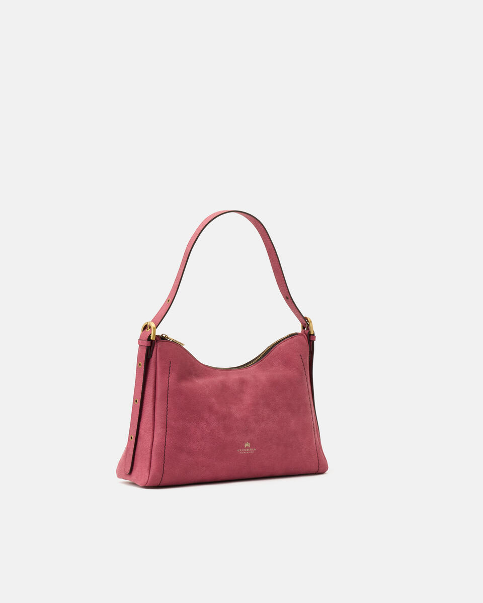 SQUARED HOBO Cyclamen  - Shoulder Bags - Women's Bags - Bags - Cuoieria Fiorentina
