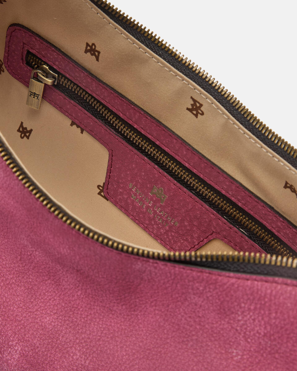 SQUARED HOBO Cyclamen  - Shoulder Bags - Women's Bags - Bags - Cuoieria Fiorentina