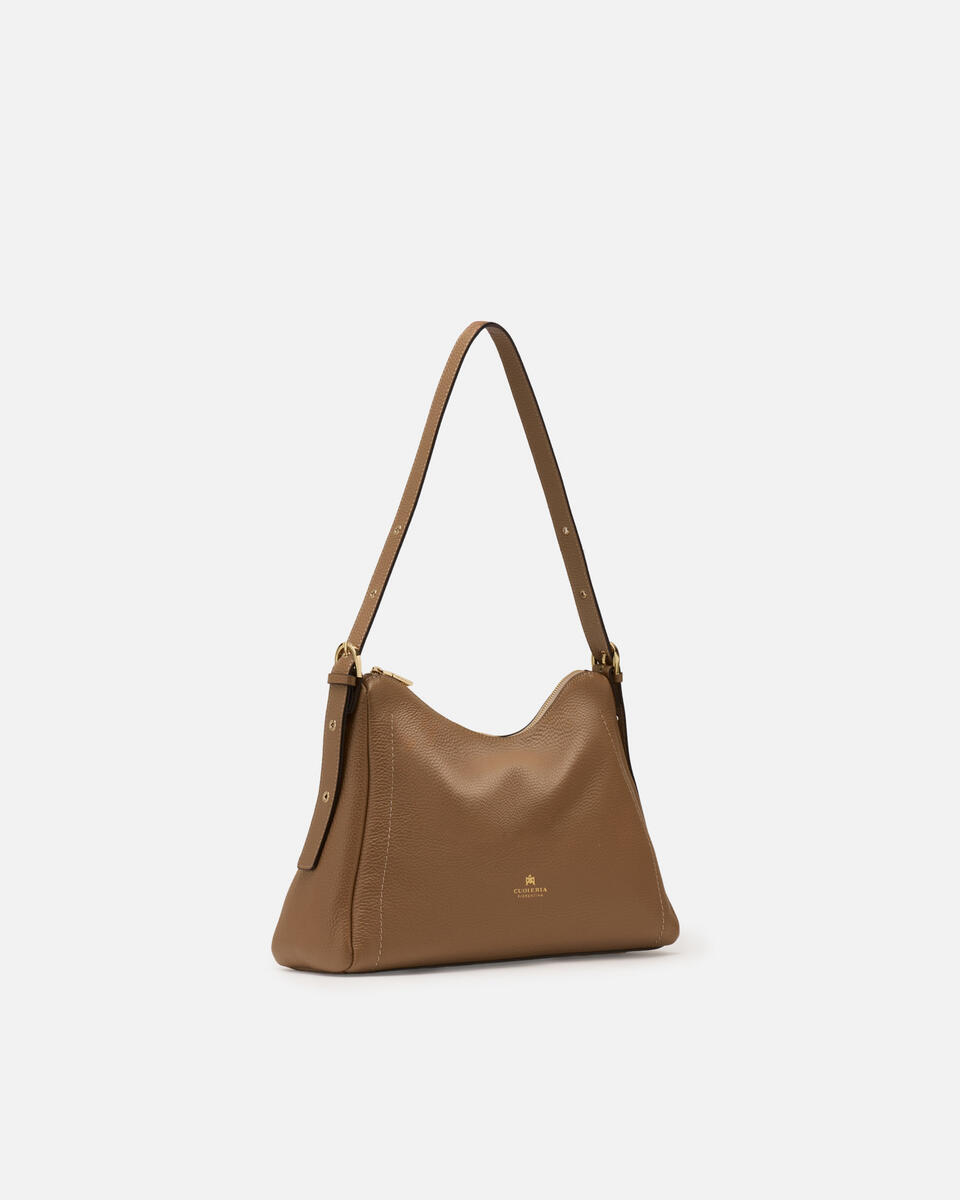 SQUARED HOBO Desert  - Shoulder Bags - Women's Bags - Bags - Cuoieria Fiorentina
