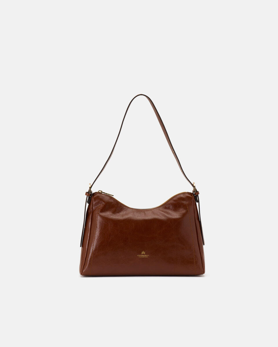 SQUARED HOBO BAG Caramel  - Shoulder Bags - Women's Bags - Bags - Cuoieria Fiorentina