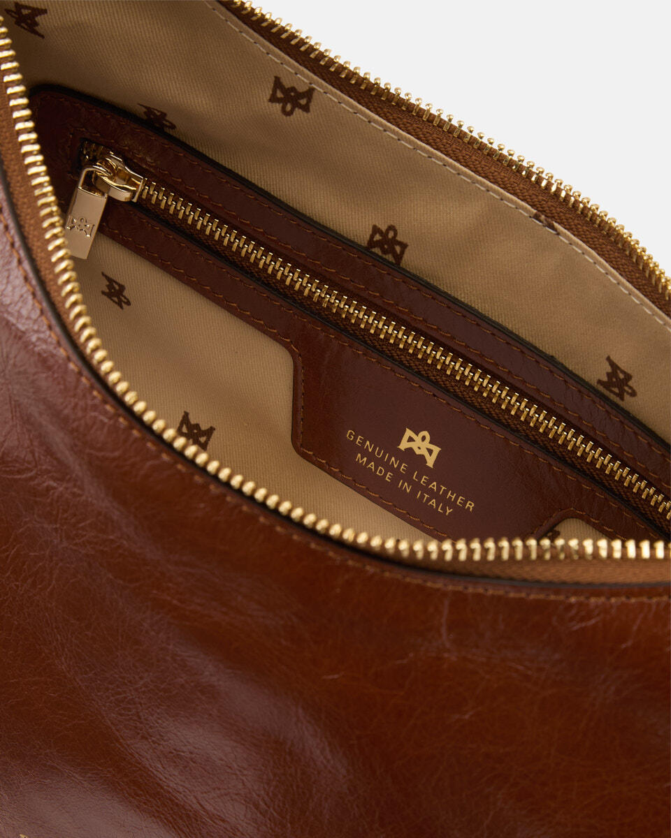SQUARED HOBO BAG Caramel  - Shoulder Bags - Women's Bags - Bags - Cuoieria Fiorentina