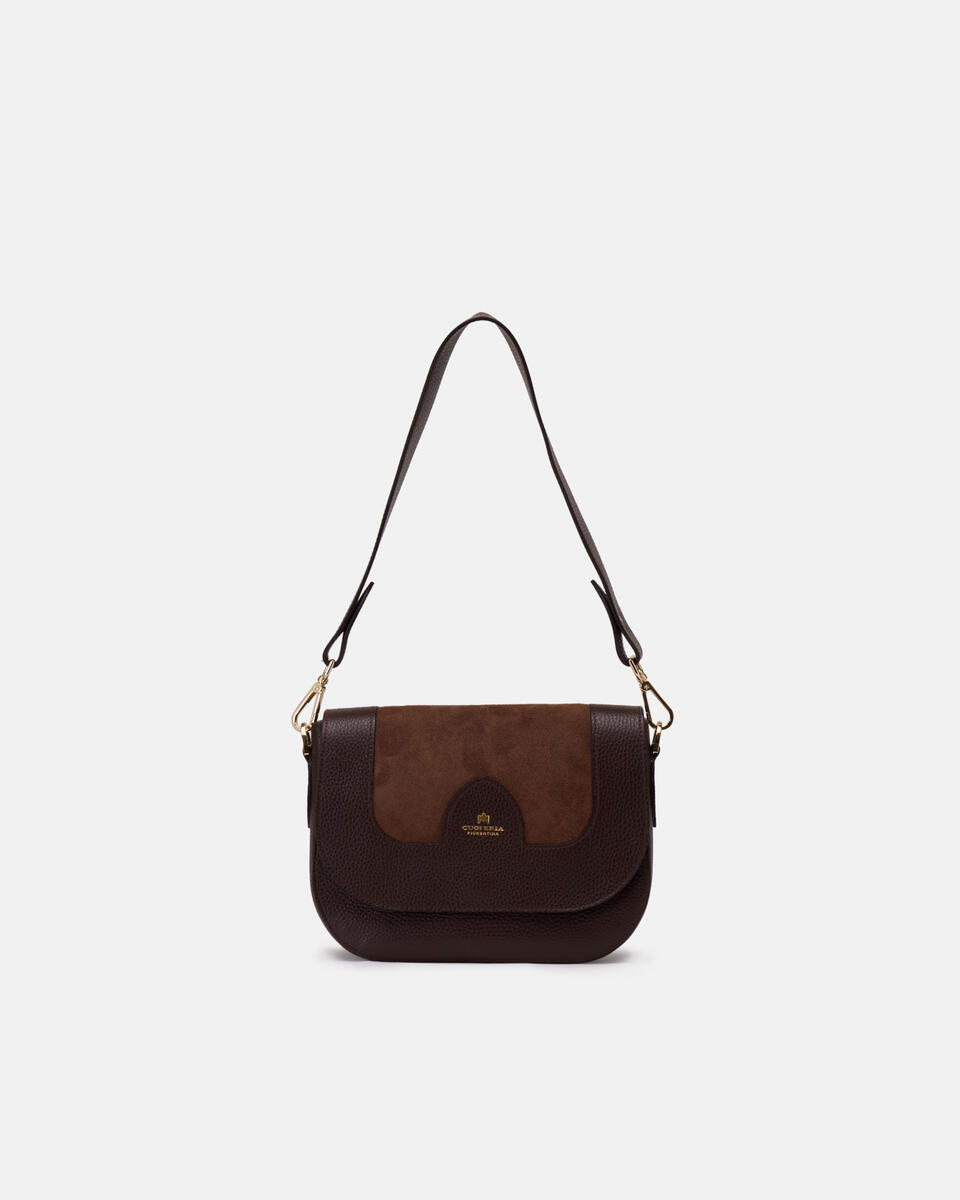 MESSENGER Chocolate  - Shoulder Bags - Women's Bags - Bags - Cuoieria Fiorentina