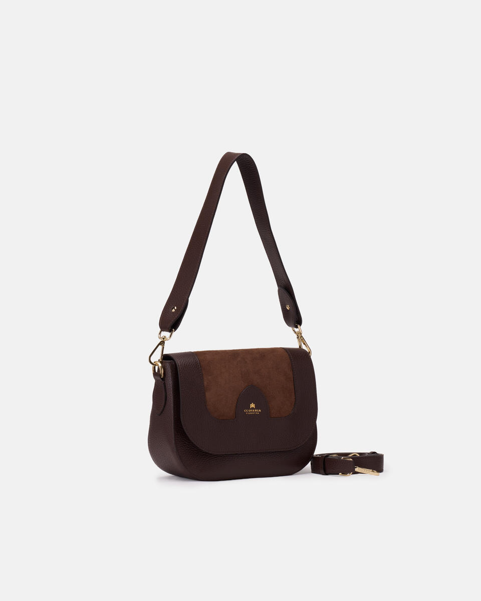 MESSENGER Chocolate  - Shoulder Bags - Women's Bags - Bags - Cuoieria Fiorentina