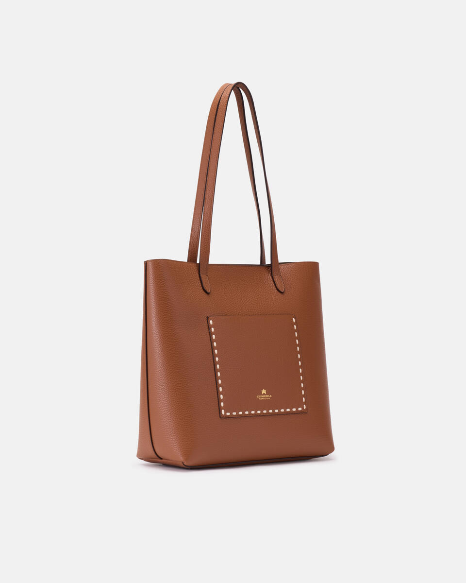 SHOPPING BAG Caramel  - Shopping - Women's Bags - Bags - Cuoieria Fiorentina