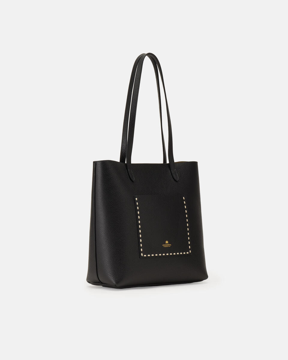 Link Shopping bag Nero  - Shopping - Borse Donna - Borse - Cuoieria Fiorentina