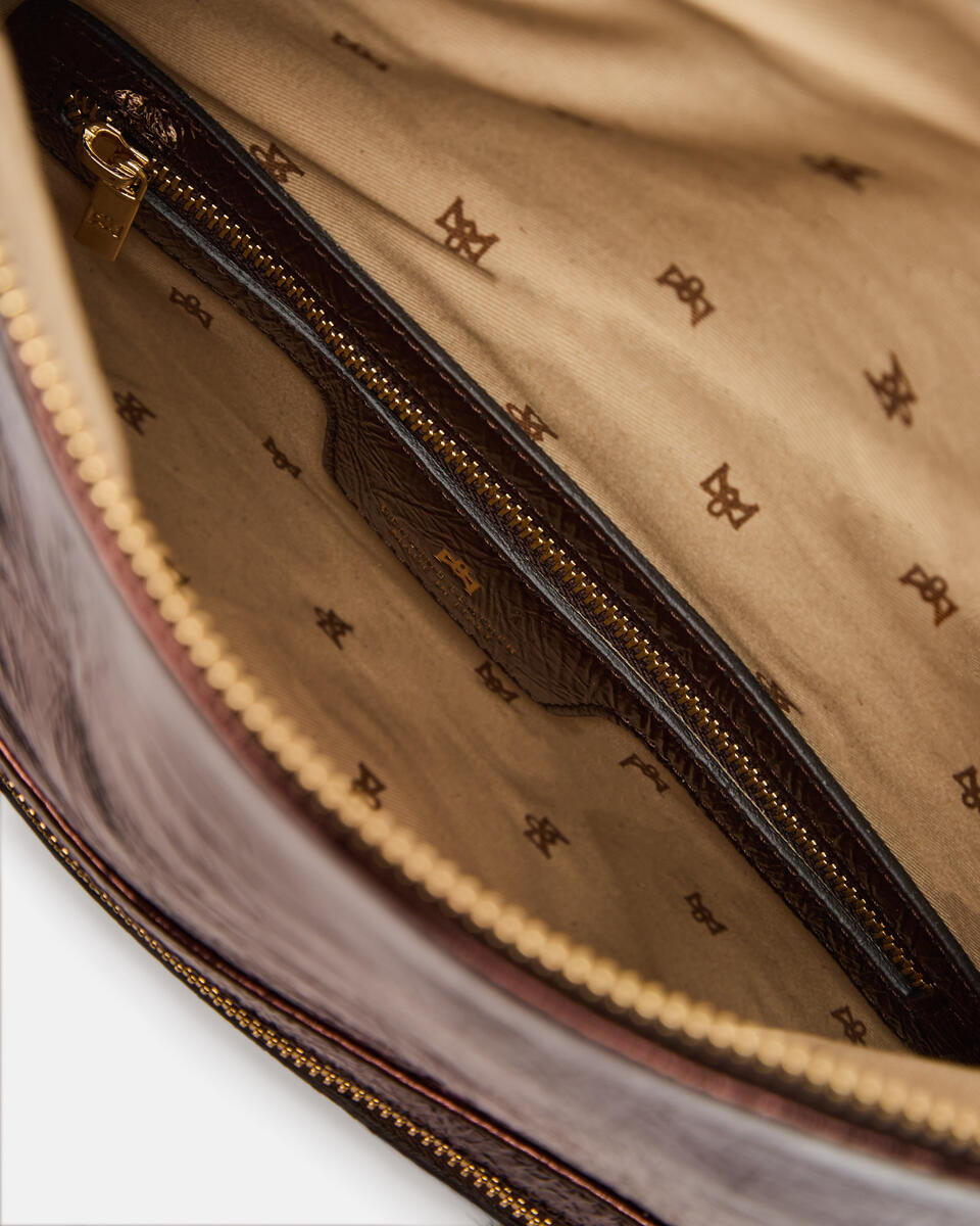 MAXI POUCH Chocolate  - Clutch Bags - Women's Bags - Bags - Cuoieria Fiorentina