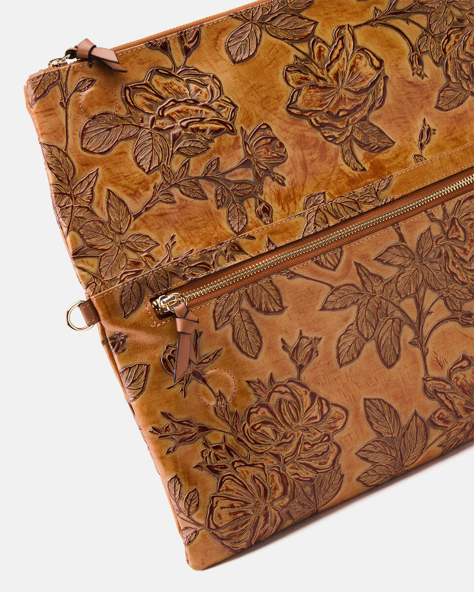 Velvet Flap bag XL Mimì Beige  - Pochette - Borse Donna - Borse - Cuoieria Fiorentina