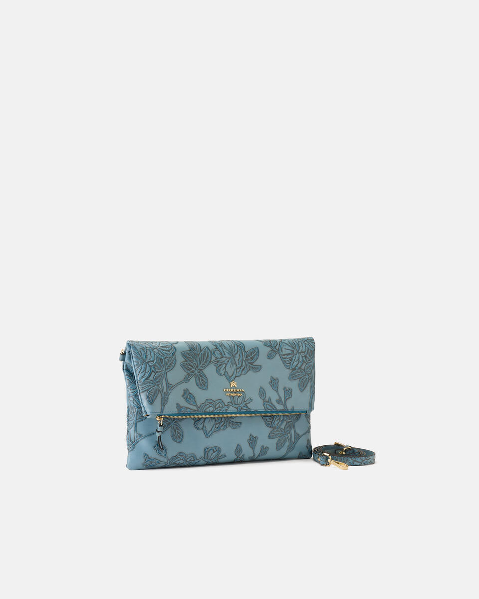 MAXI POUCH Light blue  - Clutch Bags - Women's Bags - Bags - Cuoieria Fiorentina